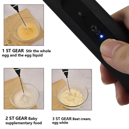 2-in-1 Rechargeable Coffee Beater & Milk Frother - [IMPORTED]