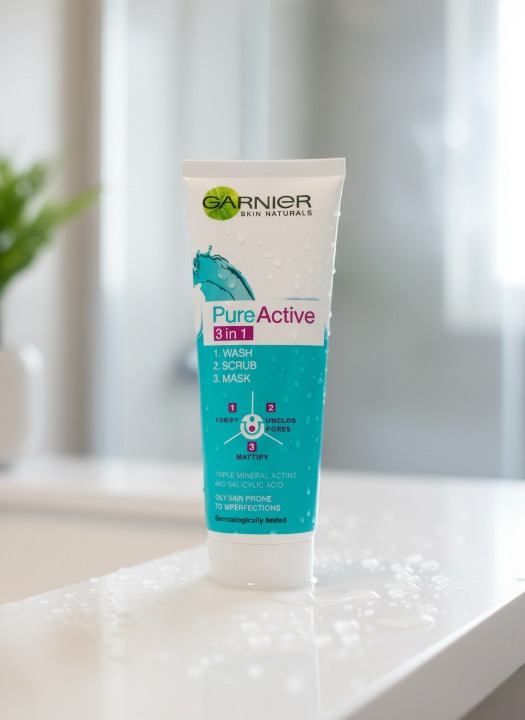 Garnier 3 In 1 Pure Active Face Wash